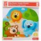 Hape: Big Nose Puzzle: Jungle - 4pc Colorful Chunky Wooden Puzzle, Lion-Elephant-Monkey, Animal Pieces On Scenic Durable Base, Toy Baby Toddler Age 1+